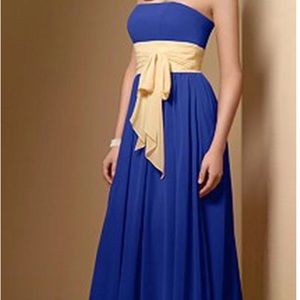Alfred AngeloLong Chiffon 2Tone Bridesmaid Dress